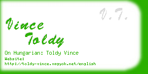 vince toldy business card